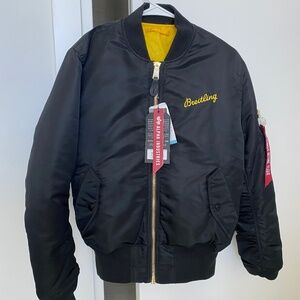 Limited Edition: BREITLING MA-1 Bomber Jacket Black Size S Male Reversible